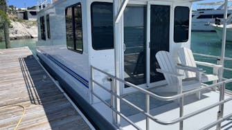 Our houseboat patio