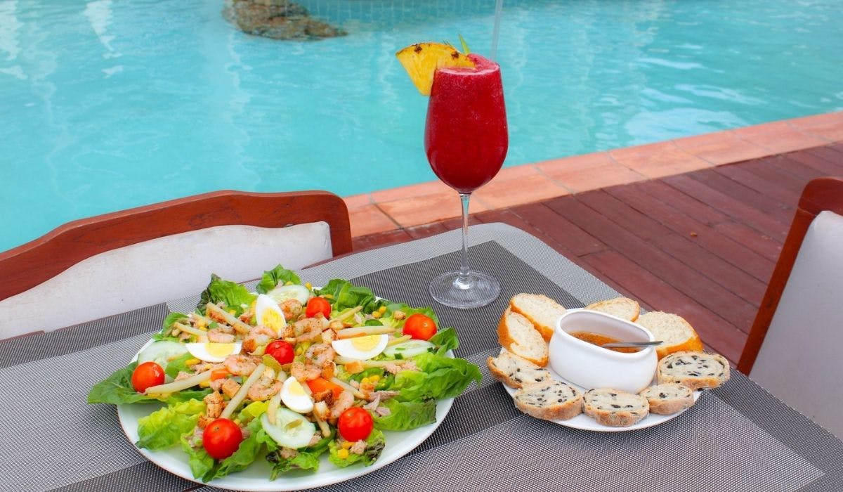 restaurant, swimming pool, hotel, resort, st maarten, st martin