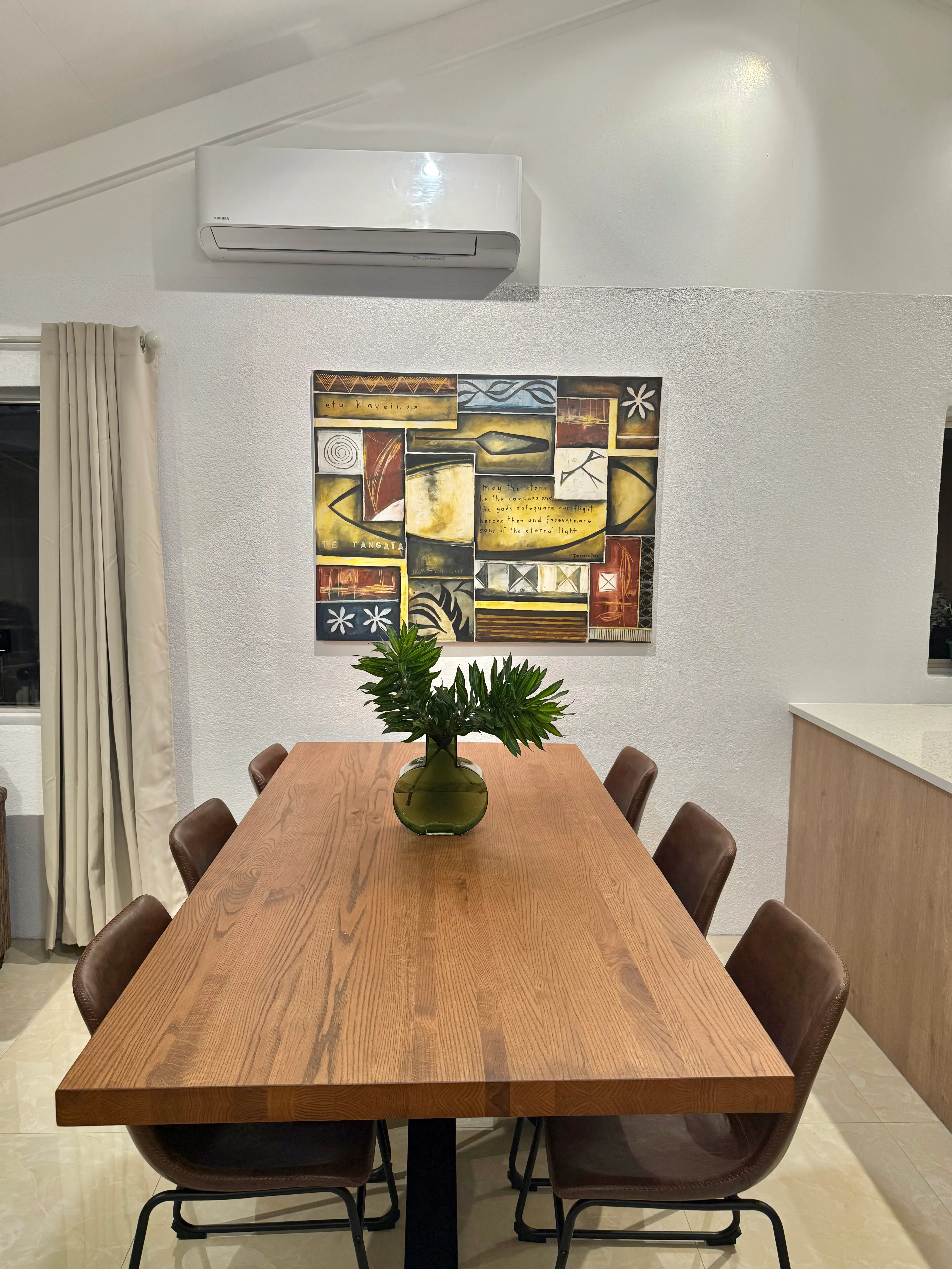 Dining table inside by the kitchen & lounge