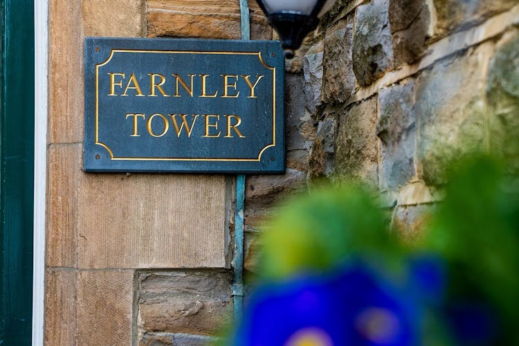 Farnley Tower plaque