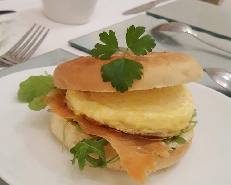 Breakfast Salmon/Egg Muffin