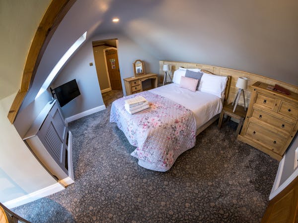 The Castle Deluxe Double bedroom with views