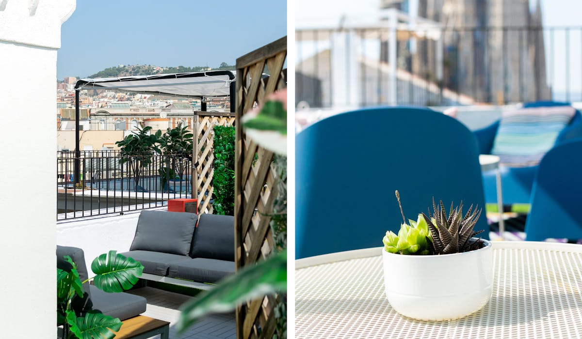 LOUNGE ZONE on our shared rooftop terrace