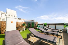 FANTASTIC SOLARIUM AREA on our shared rooftop terrace