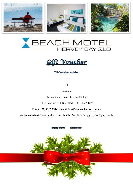 Gift Vouchers are a wonderful way to spoil someone. Why not get a gift voucher to cover accommodation.