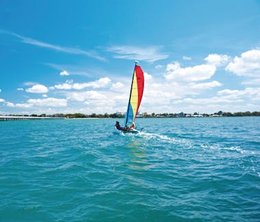 Shelly Beach in Hervey Bay is perfect for water sports and a short stroll from the Beach Motel.