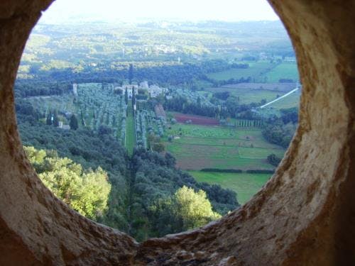 vista da dentro eremo romitorio
