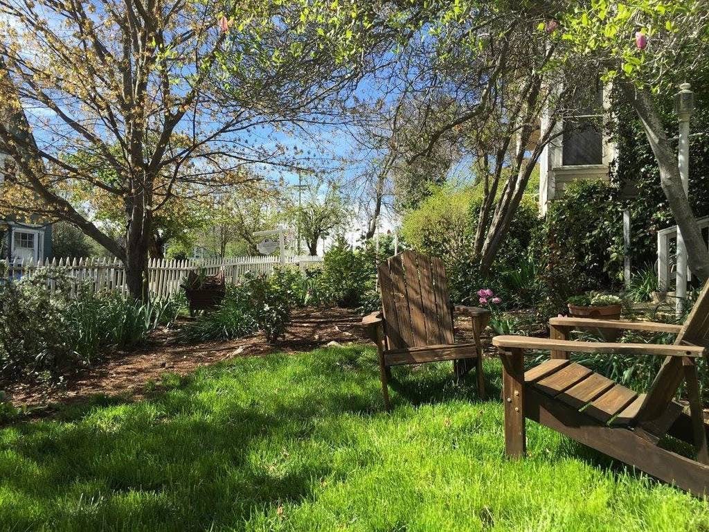Lounge in the grass by the gardens