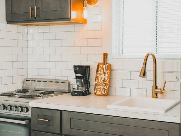 Kitchenette in luxury hotel suite Beulah MI