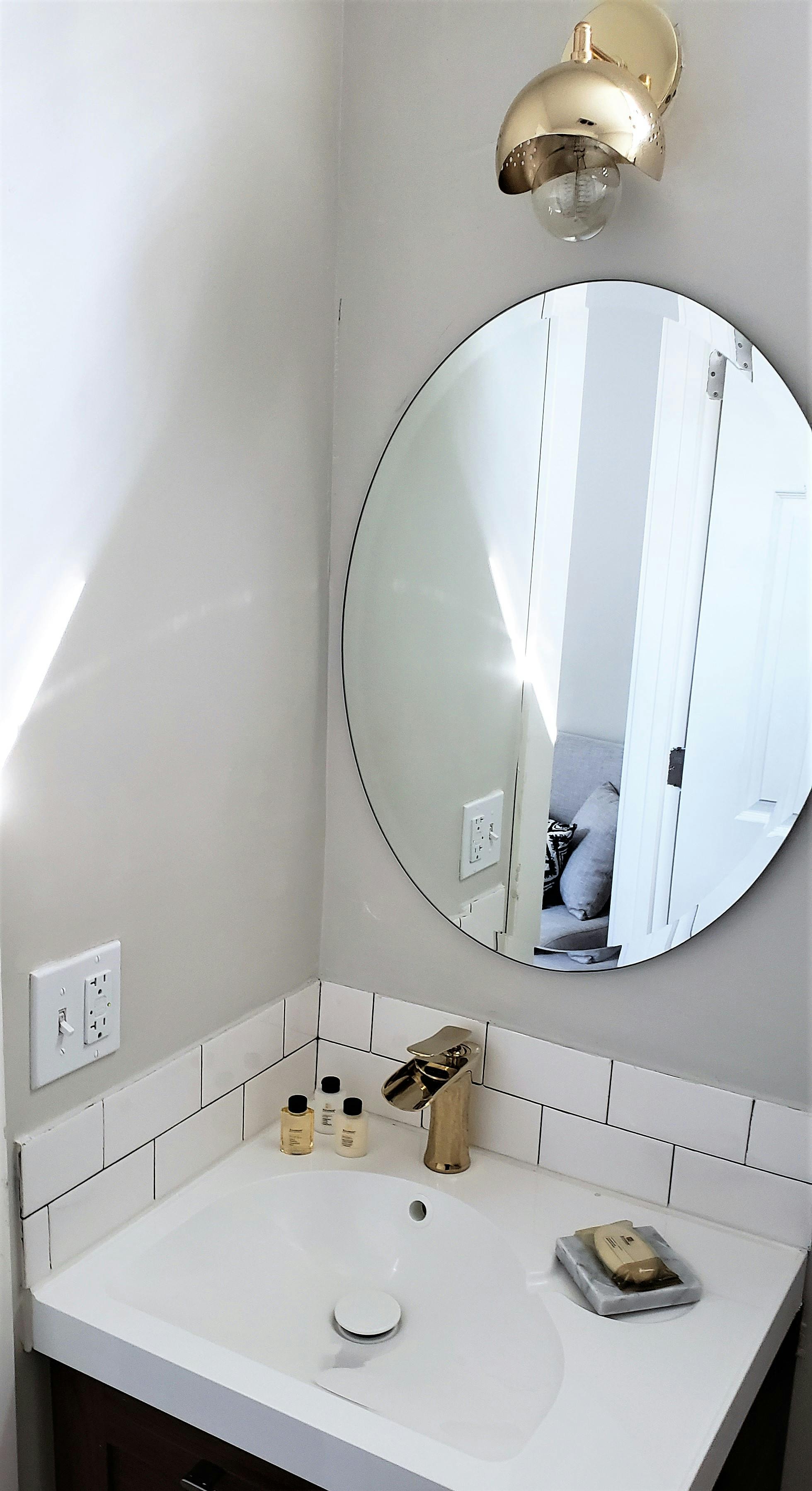 Bathroom vanity in luxury hotel suite