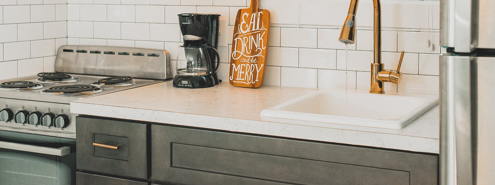 Kitchenette in luxury hotel suite Beulah MI