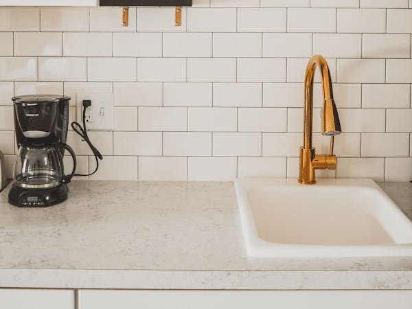 Kitchenette in luxury hotel suite Beulah MI