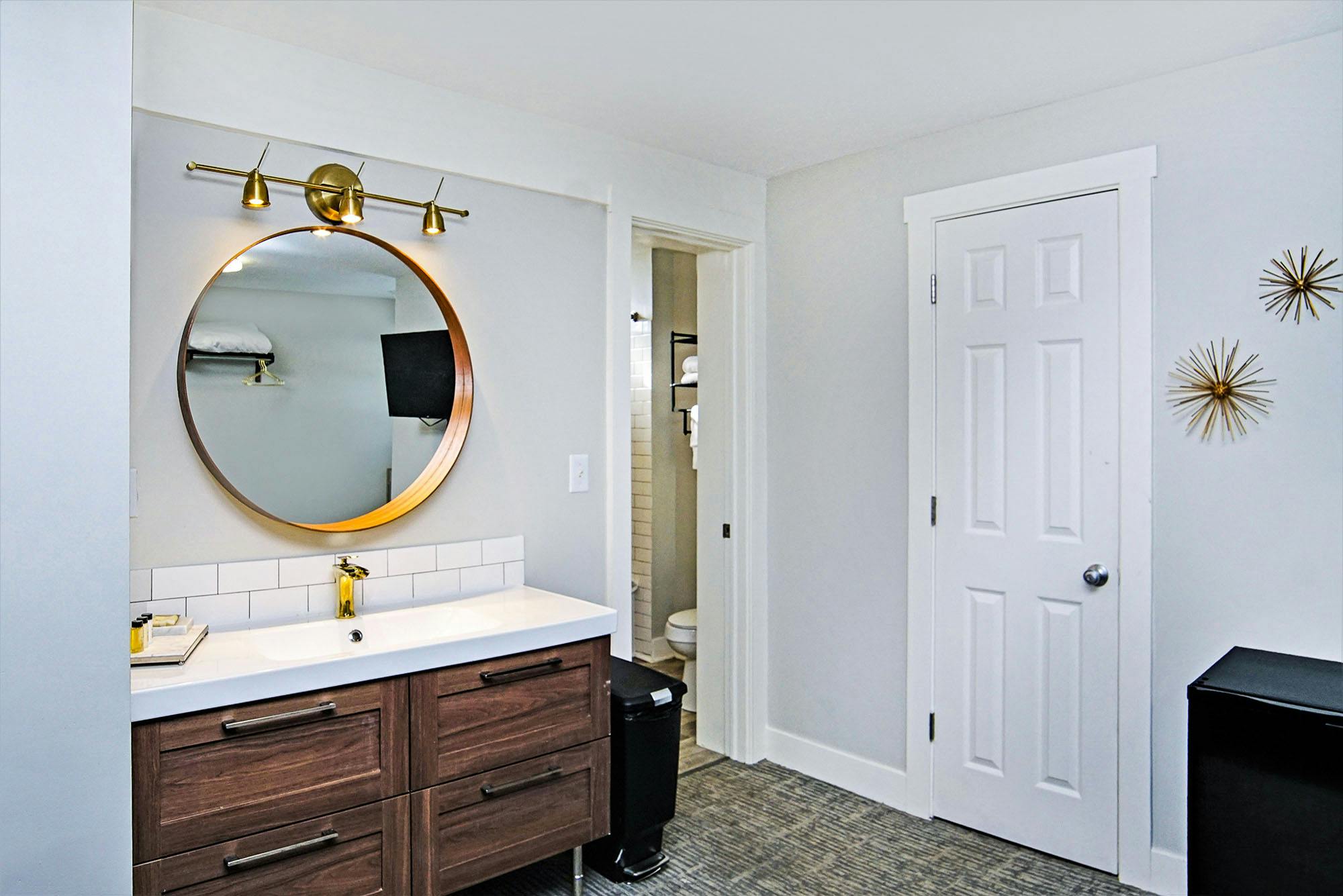 Mid century modern vanity luxury studio suite