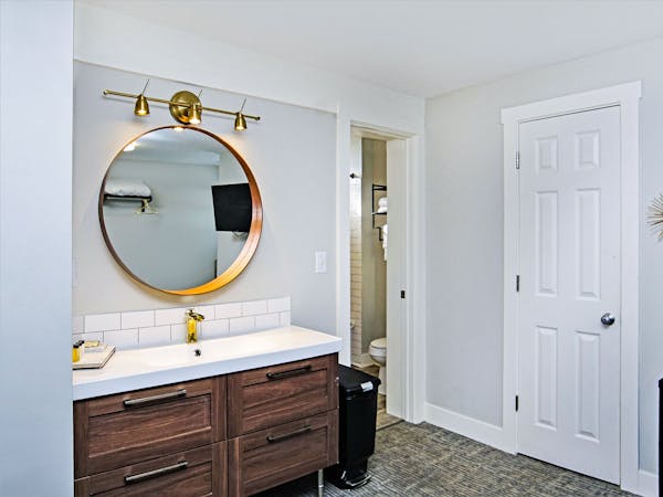 Mid century modern vanity luxury studio suite