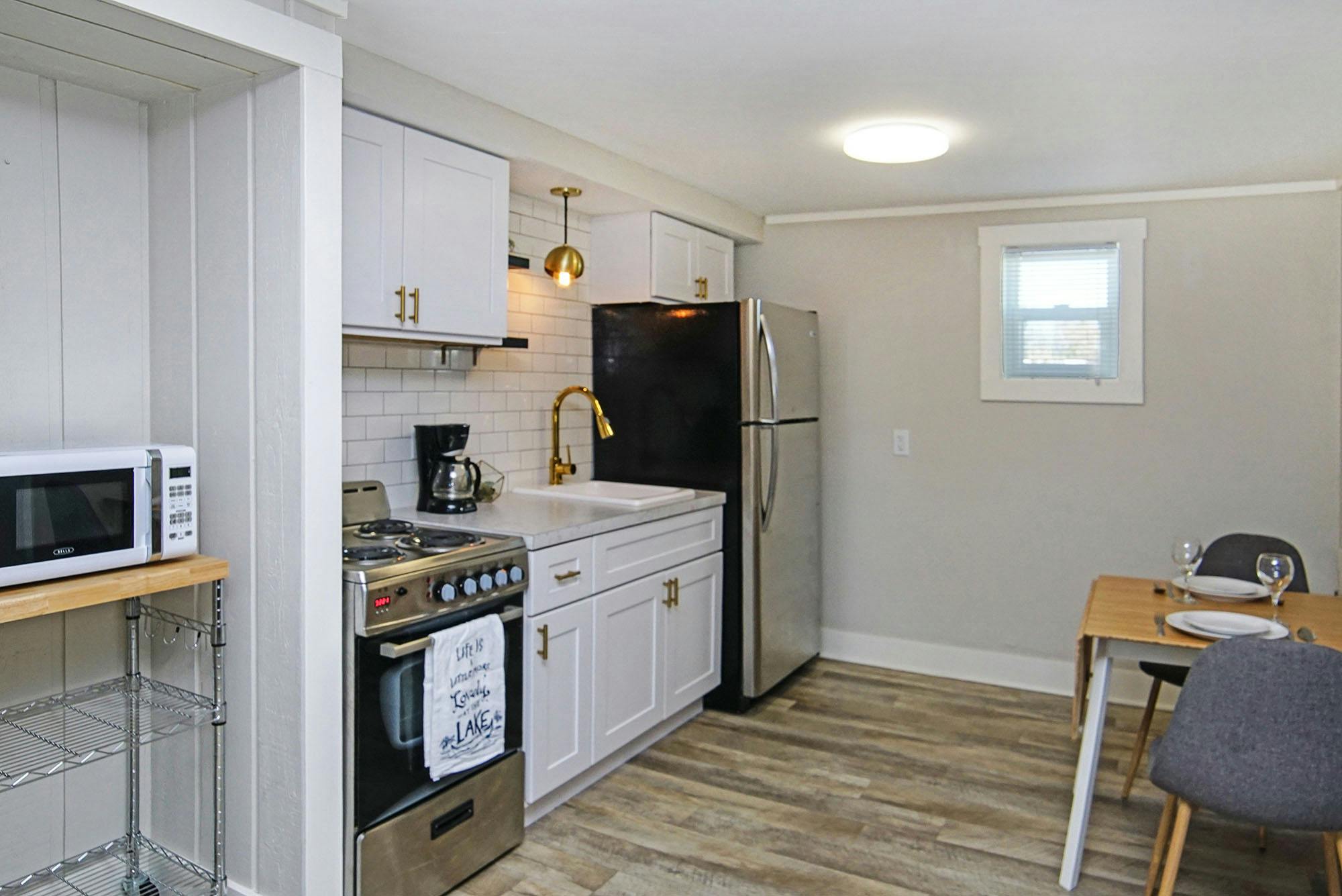 Kitchenette in luxury hotel suite Beulah MI