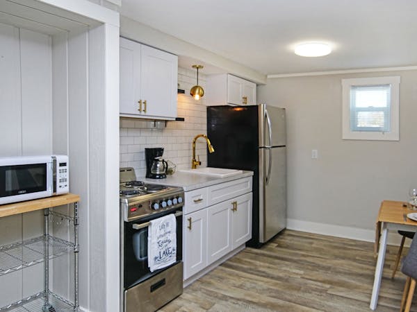 Kitchenette in luxury hotel suite Beulah MI