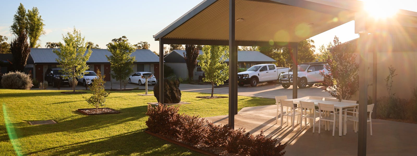 Various outdoor spaces to enjoy at our self-contained complex in Dubbo