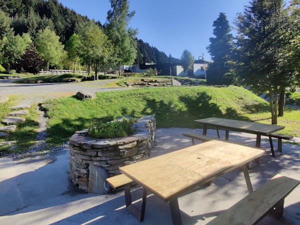 Picnic are for families and friends at QBox Campground Queenstown