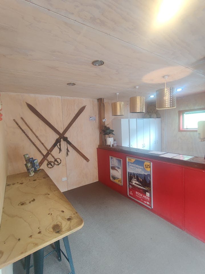 Reception area, information on experiences in Queenstown