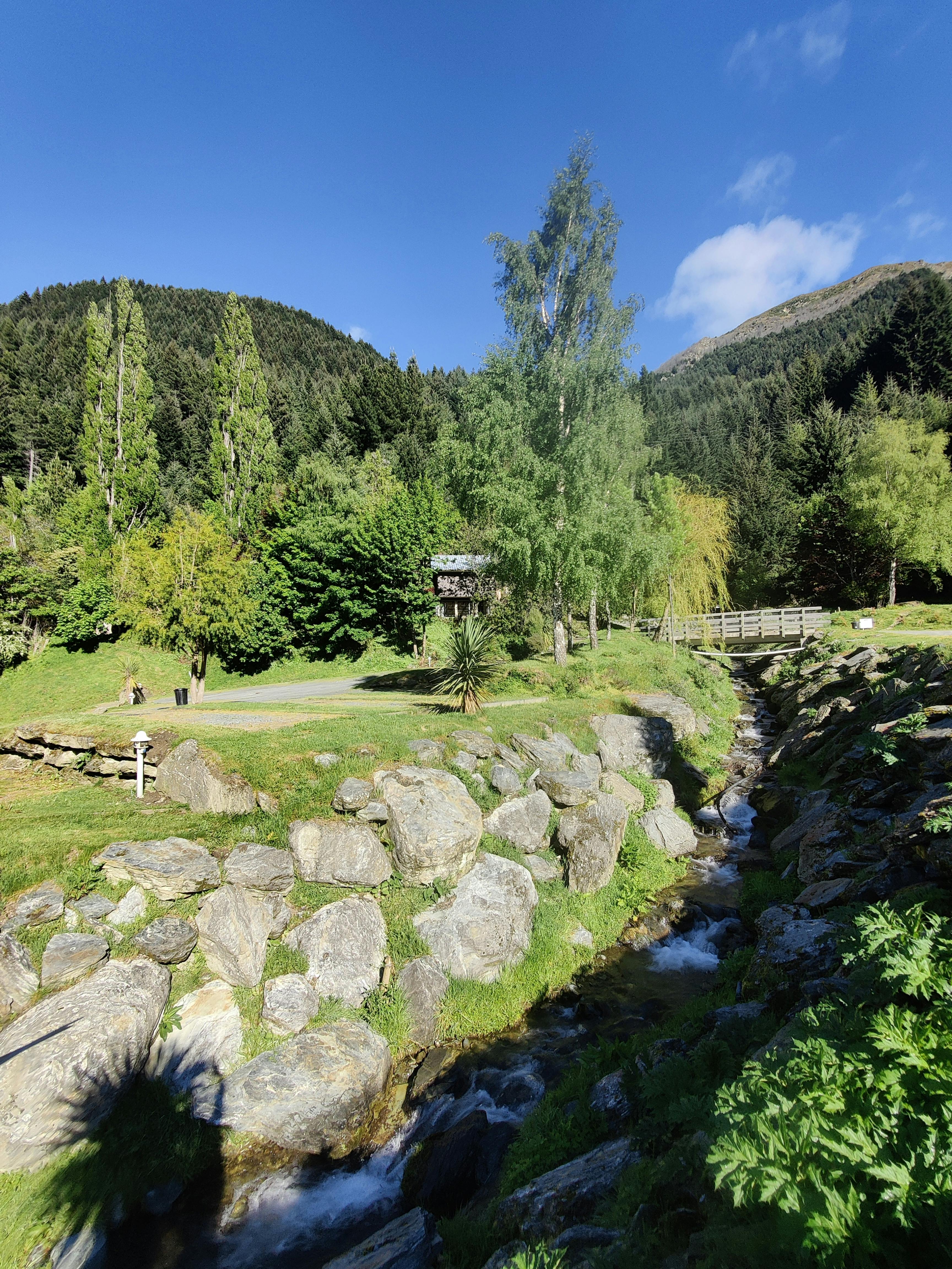 Beautiful scenery at QBox Campground Queenstown