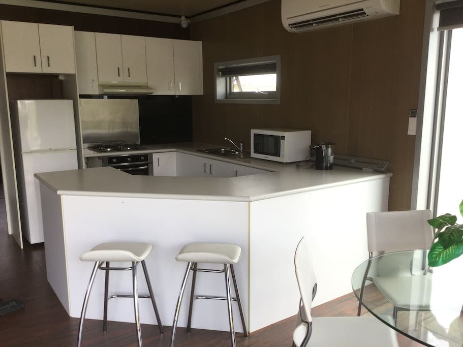 Full kitchen, perfect for longer stays.