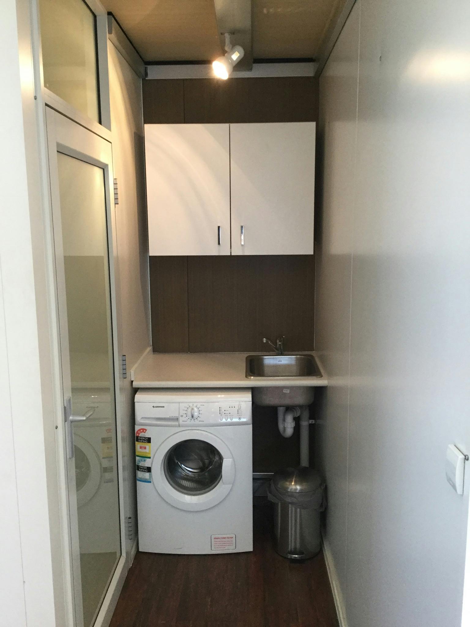 A private laundry is provided in your apartment.