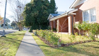 Front Garden View, onto Morrow Street.