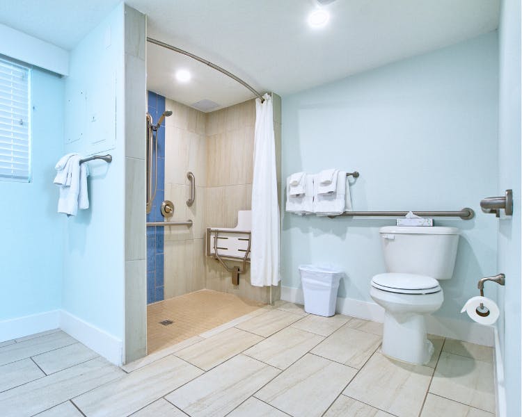 Grand Seas Resort - Daytona Beach, FL, beach resort w/ spacious accommodations, living area, & oceanfront views.