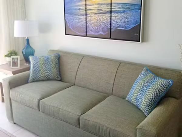 Grand Seas Resort - Daytona Beach, FL, beach resort w/ spacious accommodations, living area, kitchen, & oceanfront views.