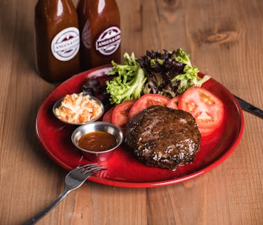 Breadless burger, Leigh Creek Bar & Grill, Leigh Creek Outback Resort, Flinders Ranges accommodation