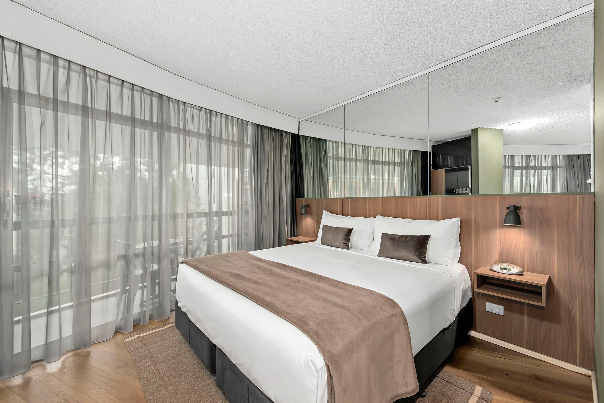 King room at the Tower Mill Hotel Brisbane