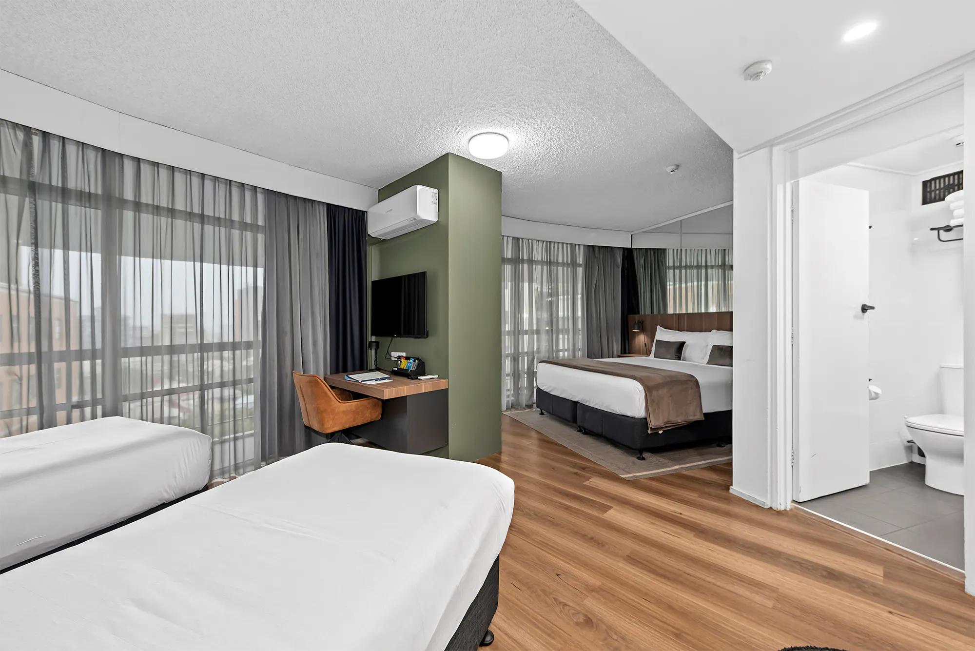 Tower Mill Hotel Brisbane family room with work area