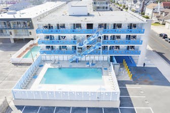 Hotel Pool Aerial View