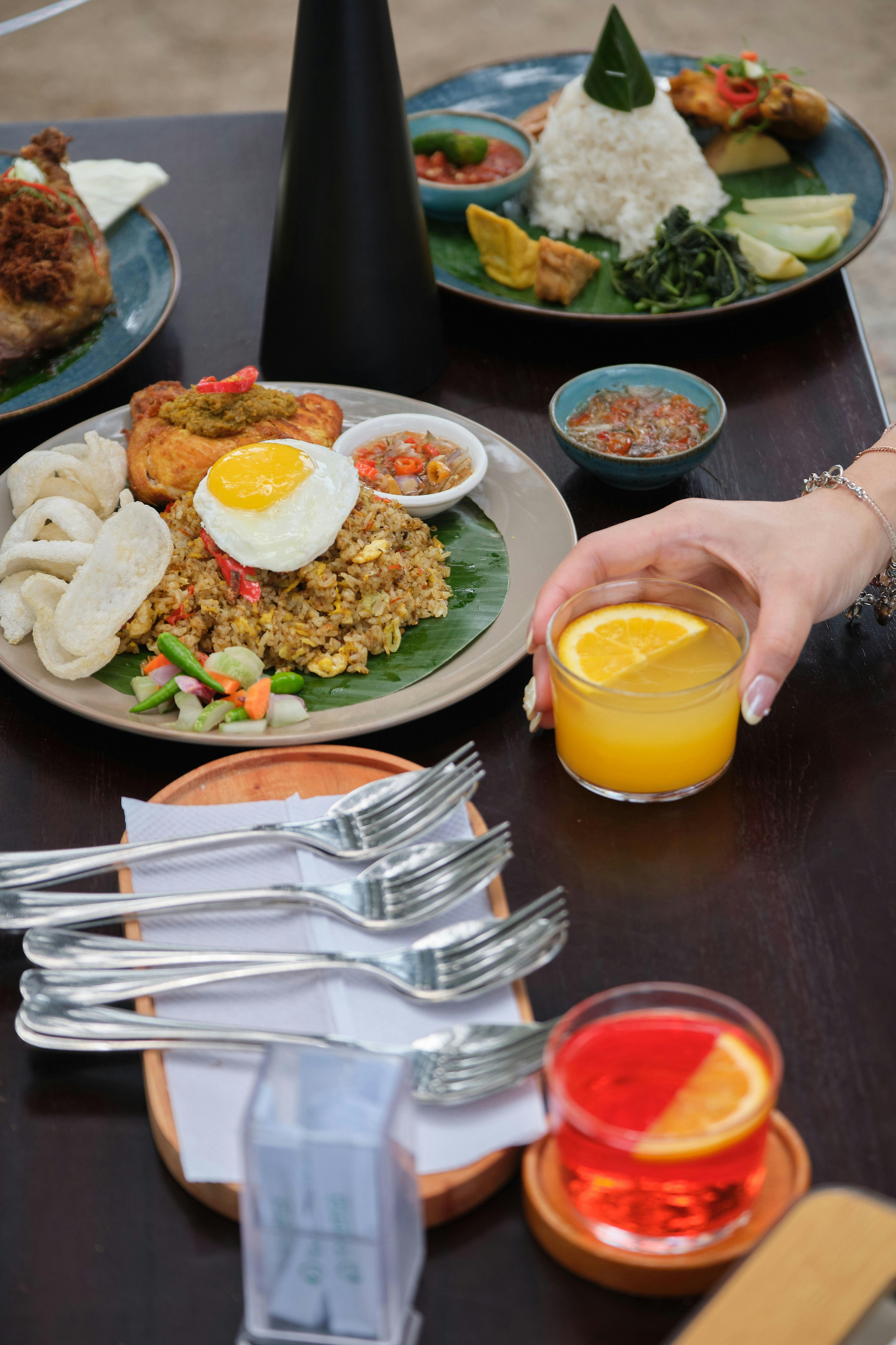 Nasi goreng at Santara Restaurant at Batumera on Pulau Payung in Thousand Islands