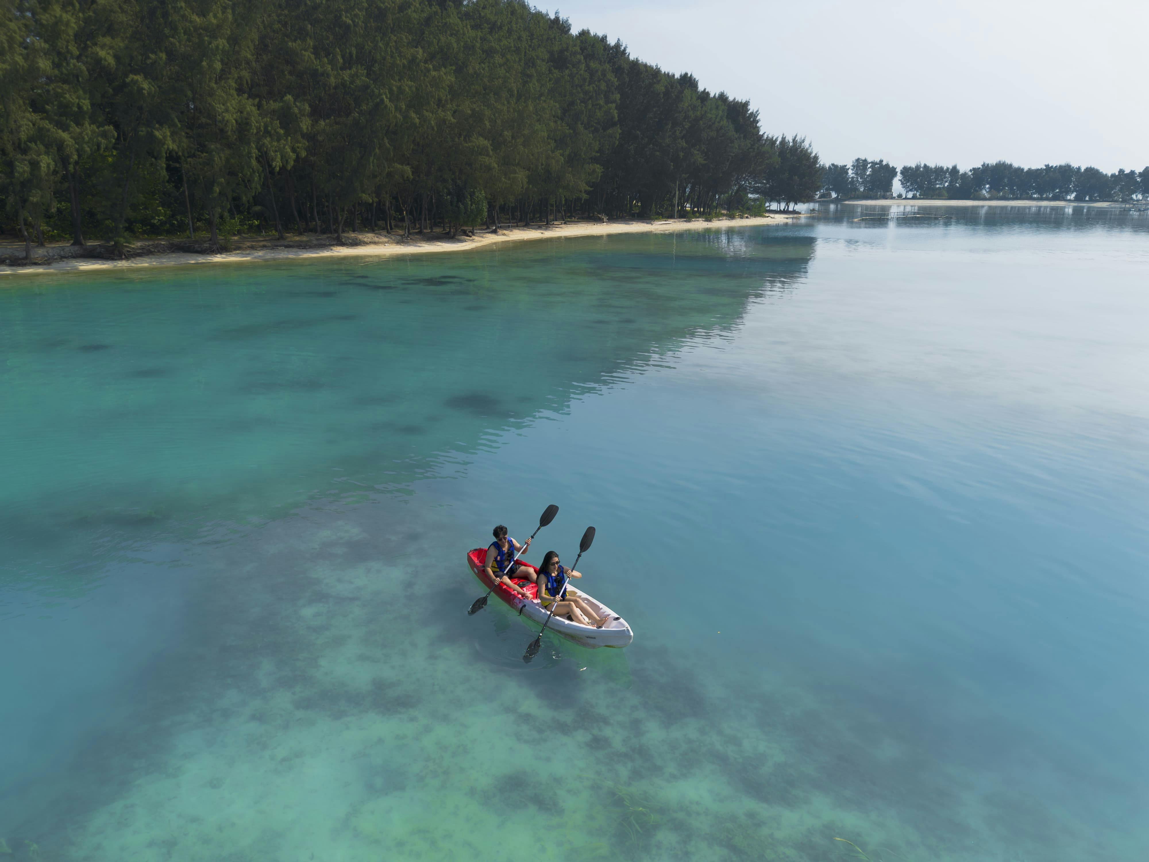 Kayaking at Pulau Payung Batumera in Thousand Islands