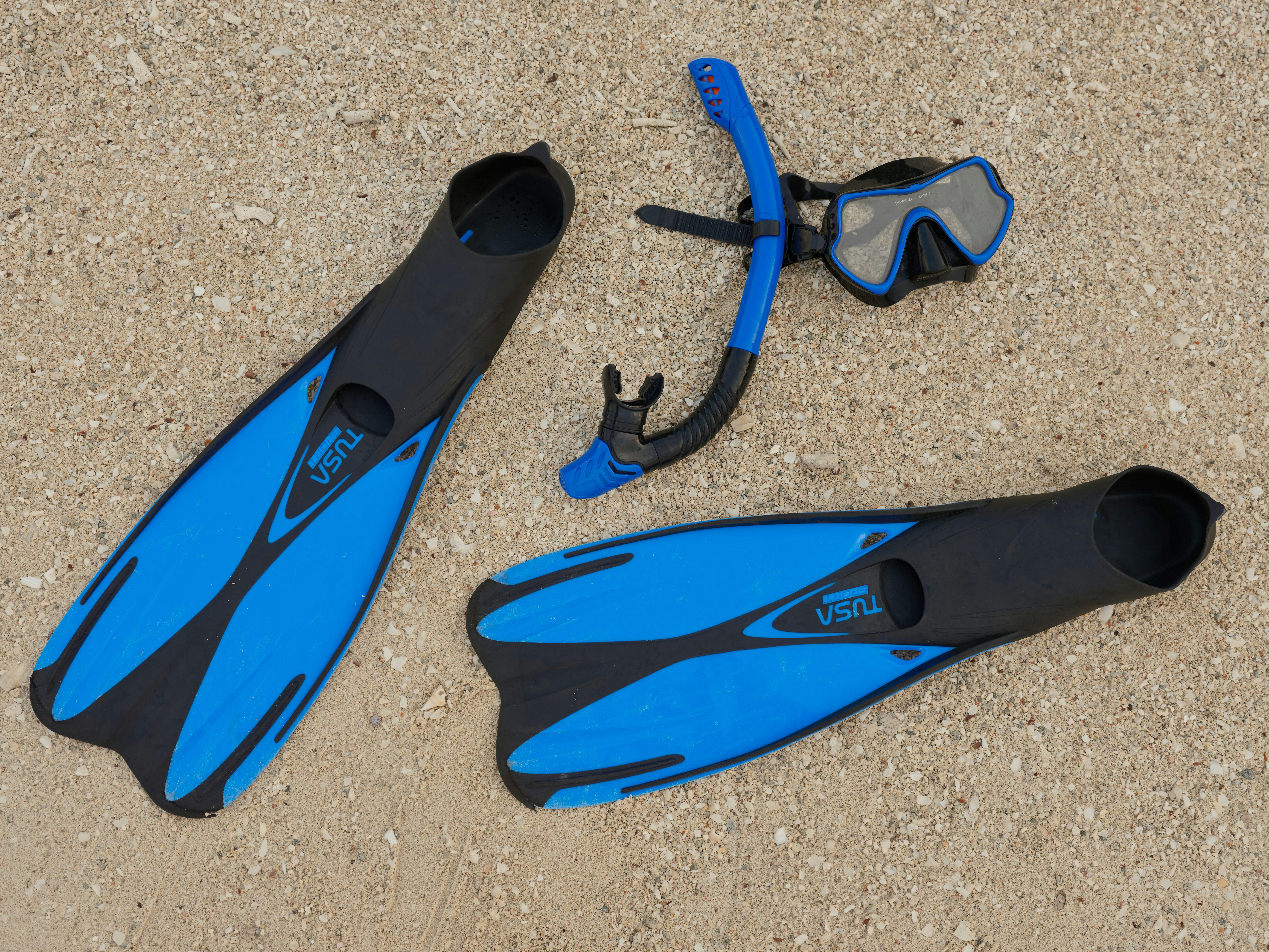 Snorkeling gear at Pulau Payung in Thousand Islands