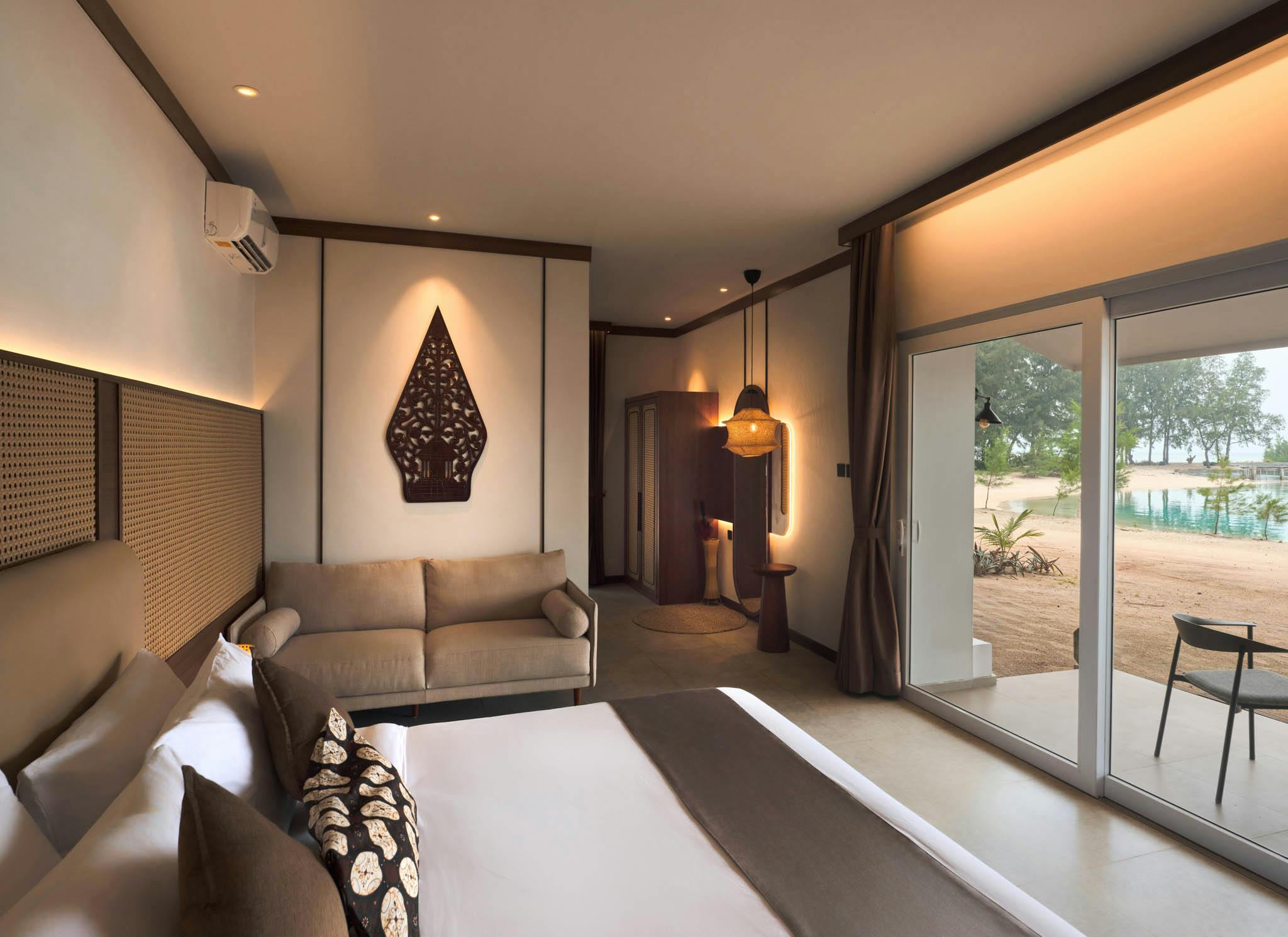 Interior of cabin at Batumera Pulau Payung in Thousand Islands