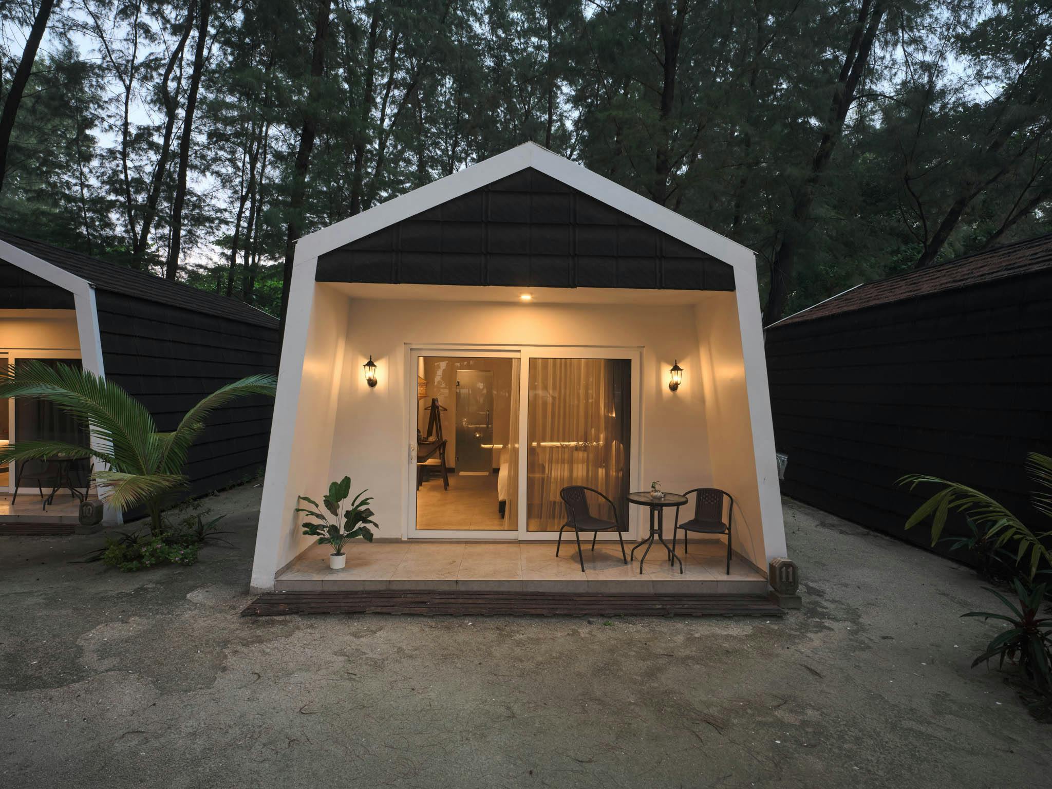 Exterior of cabin at Batumera Pulau Payung in Thousand Islands