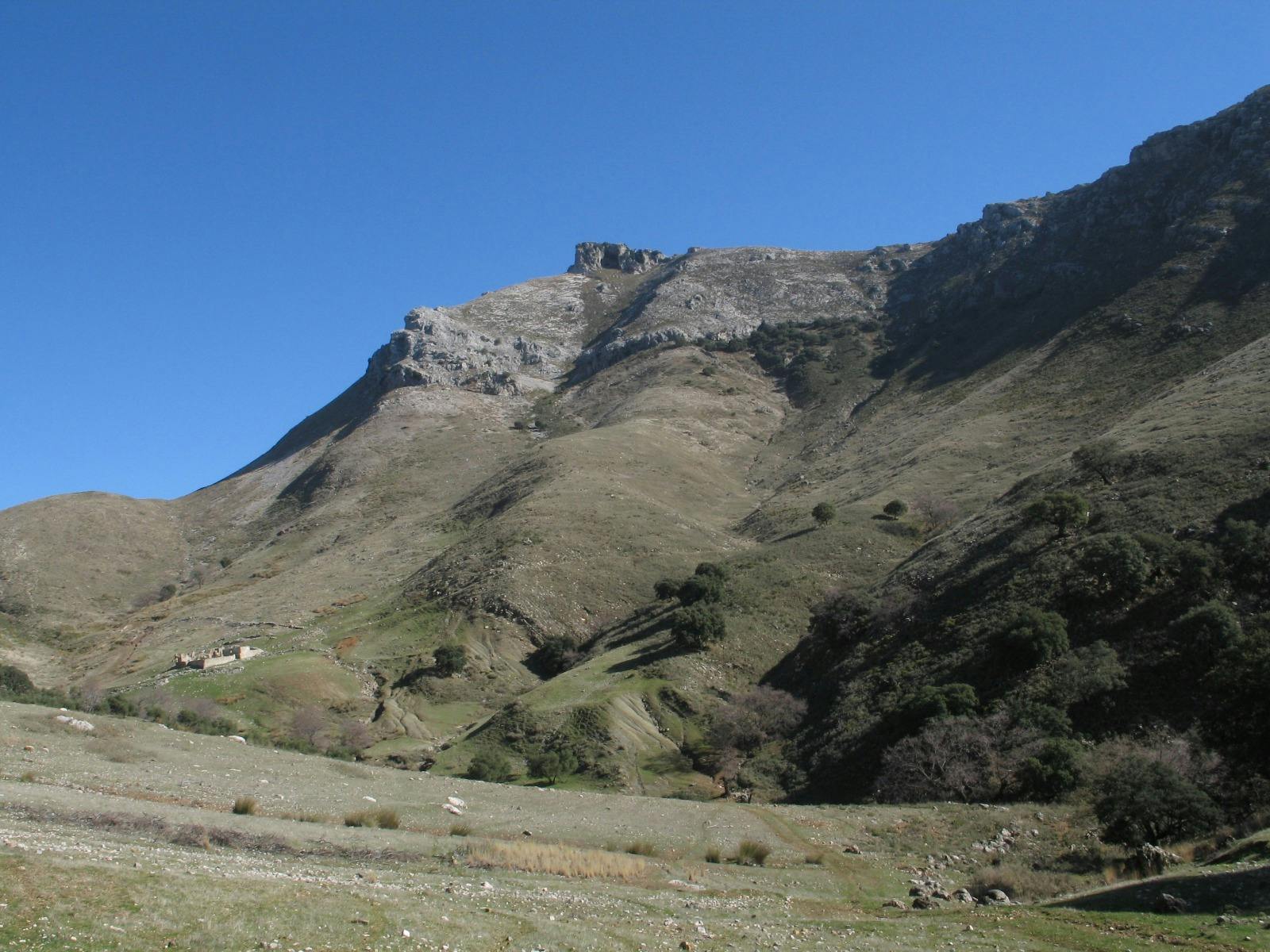 View of the Sierra Subbética landscape with hiking trails and rolling hills