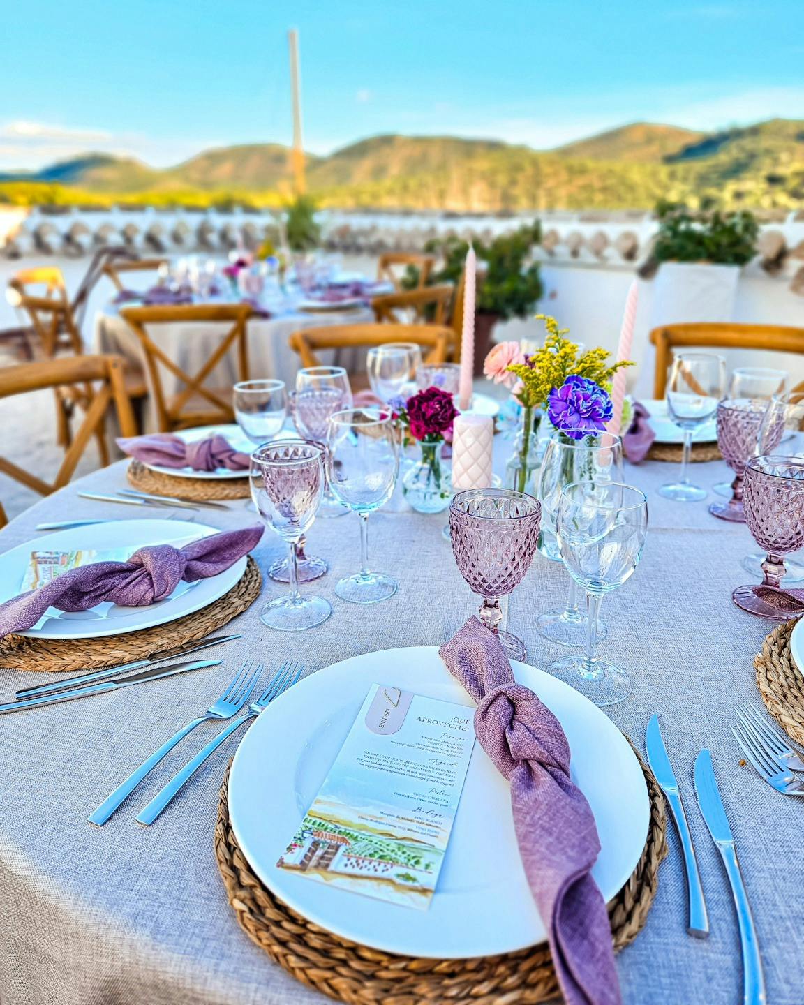 Table place setiing for wedding