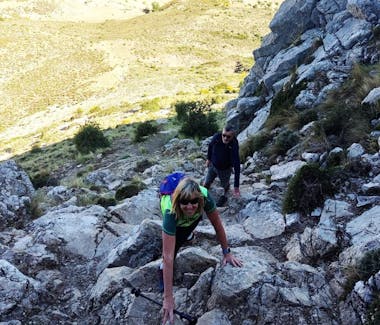 View of the Sierra Subbética landscape with hiking trails and rolling hills