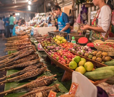 Luang Prabang Night Market Street Food Laos