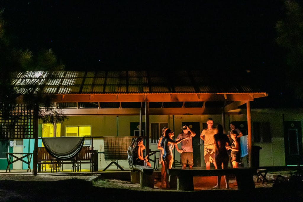 Shearers Quarters at night