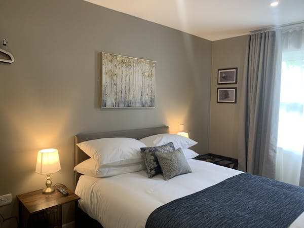 Cosy Double en suite bedroom at The Cedar Country Hotel, Omagh, featuring countryside charm.