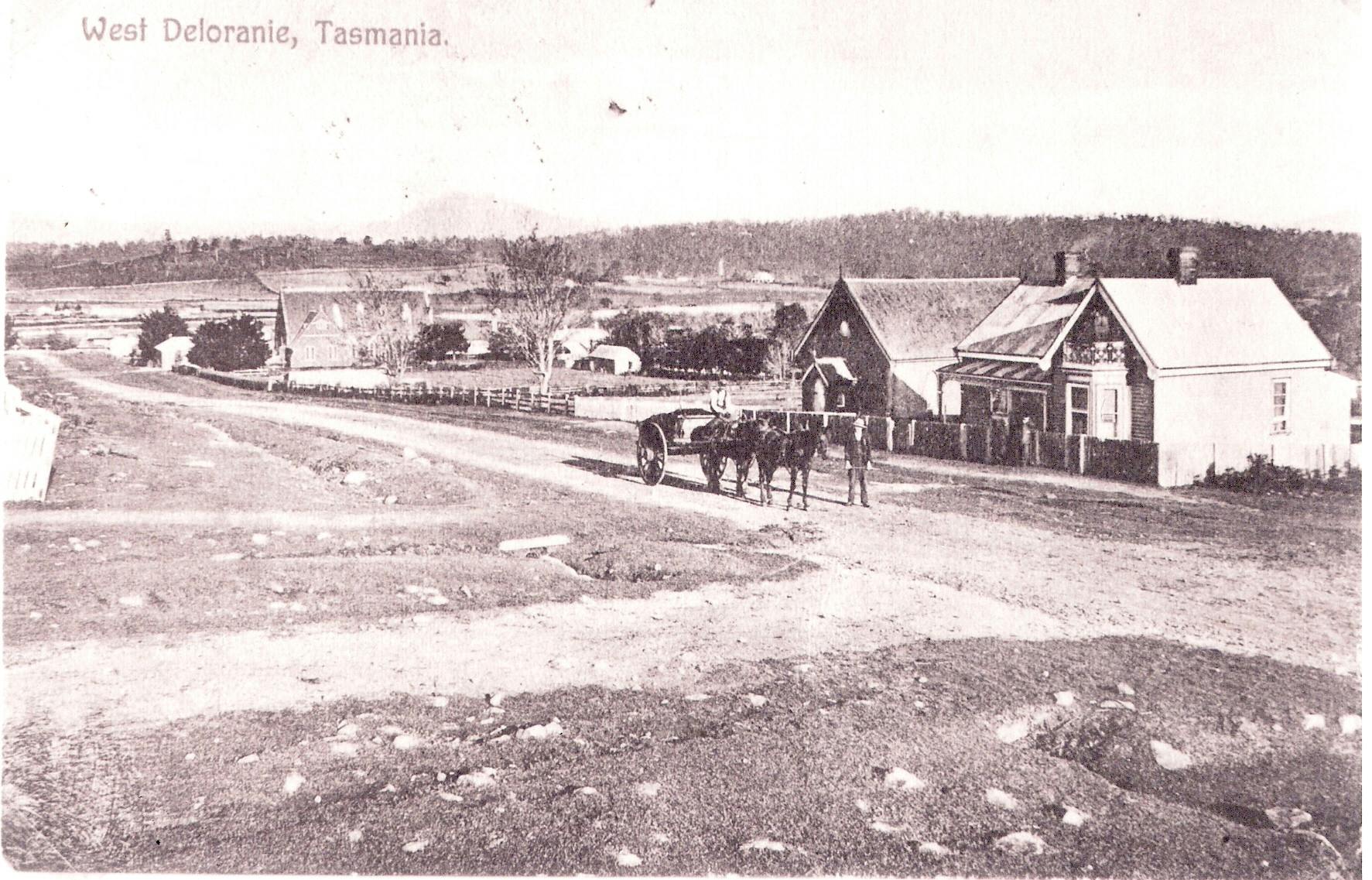 Historic photo of Deloraine Tasmania. Part of the history of Blakes Manor.