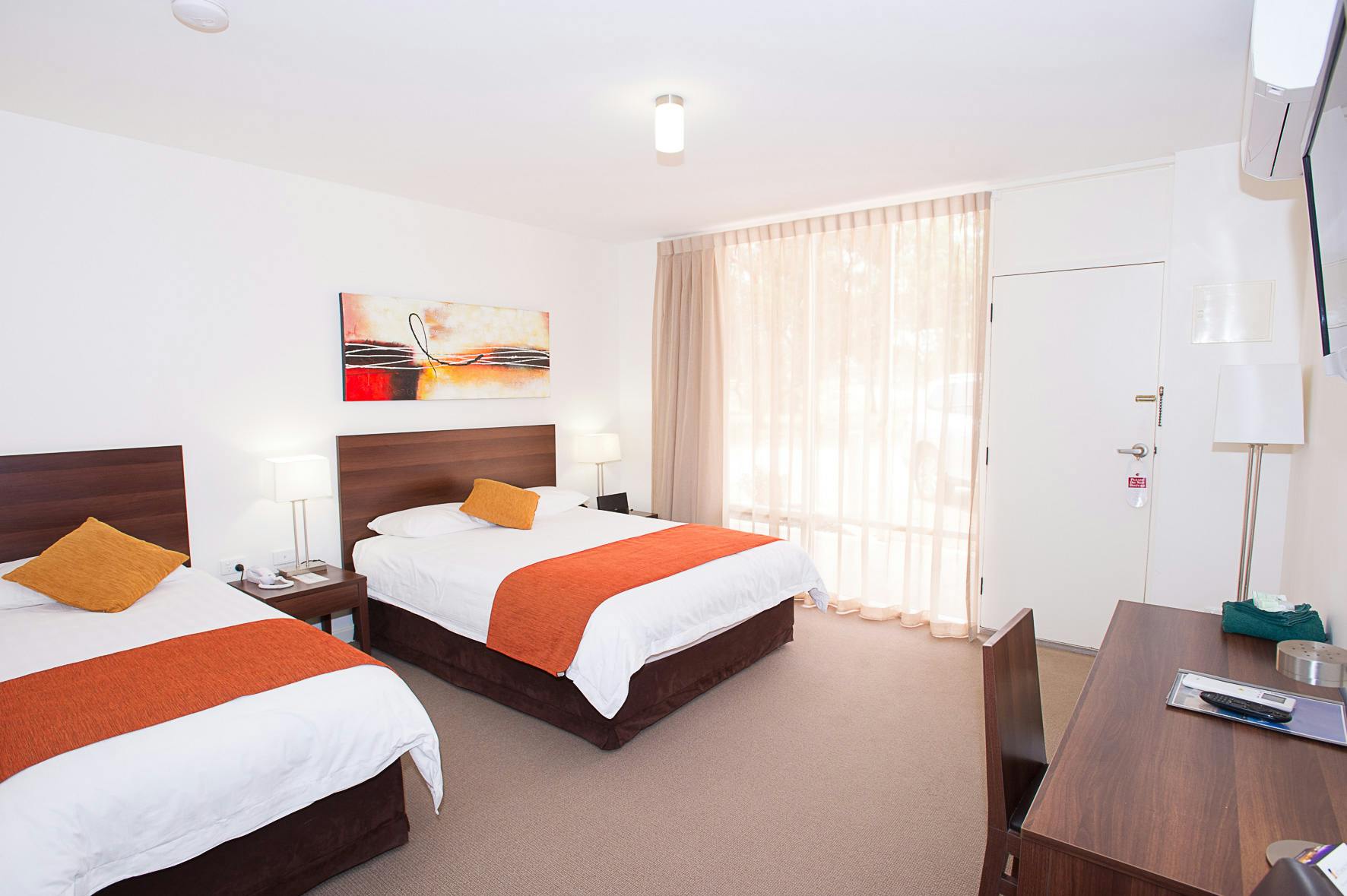 Enjoy our room with 1 double and 1 single bed, perfect for small groups.