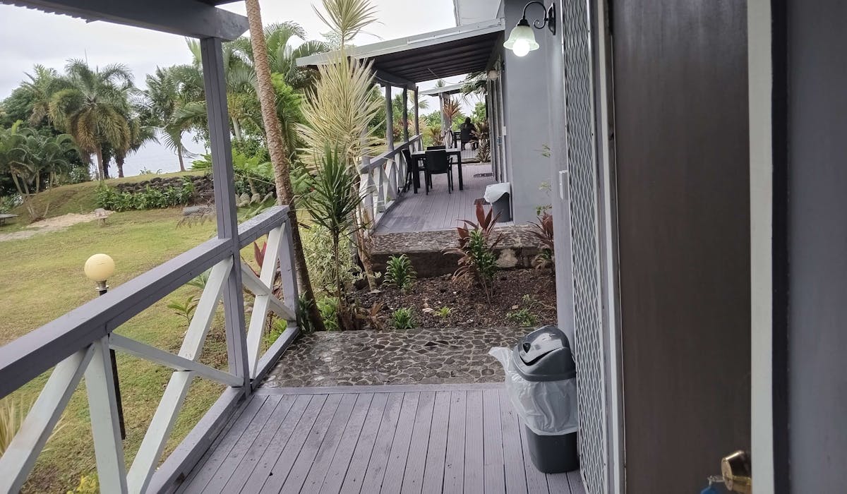 View along the corriders of the Aircon Ensuite rooms at the Ocean View Site