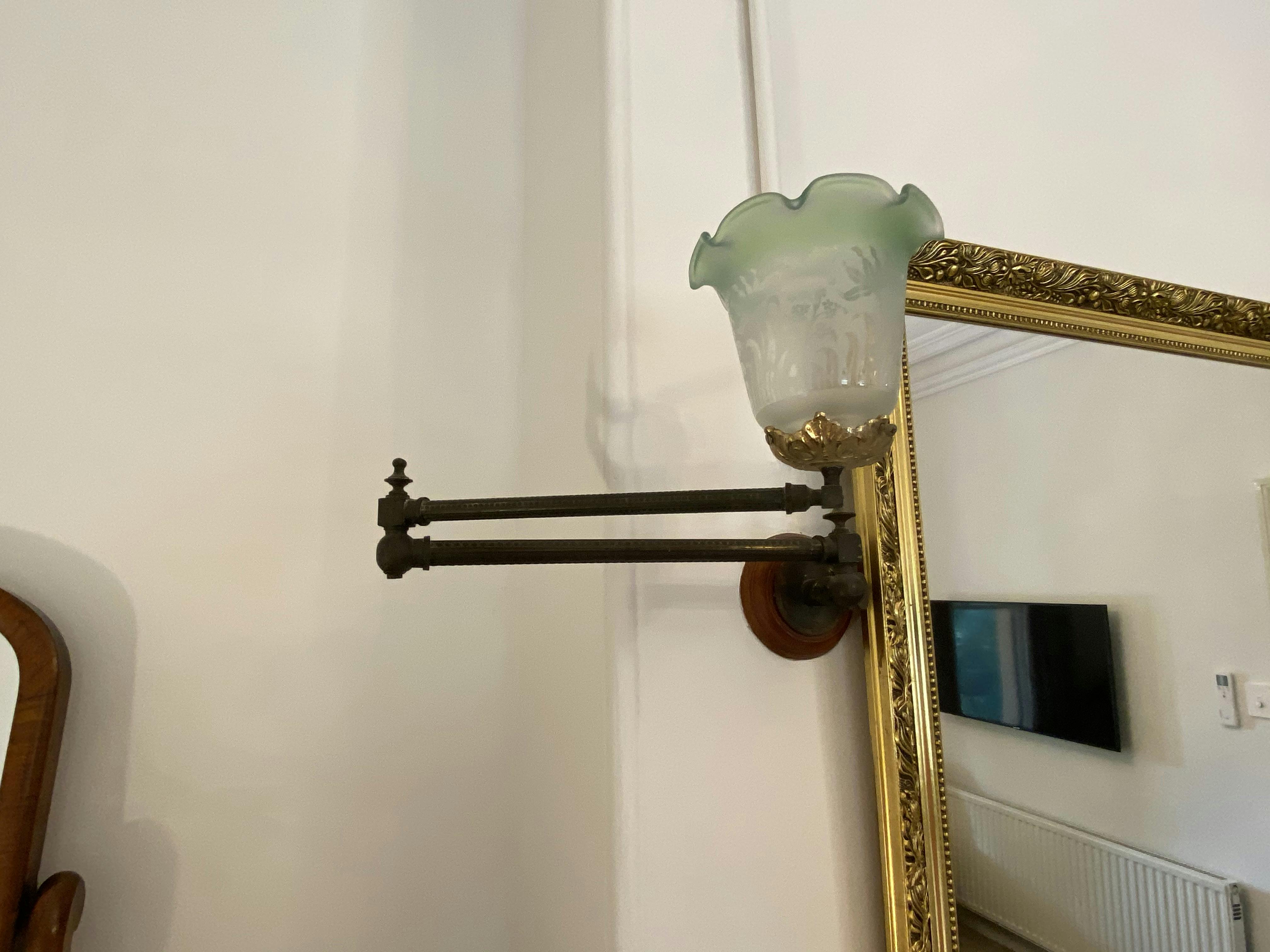 Homestead Room 1 original gas lamp.