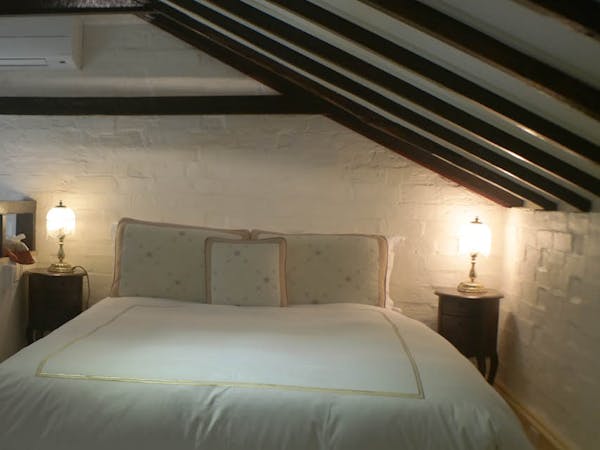 Tack room mezzanine bedroom Bon Accord B&B in Sale, Gippsland.