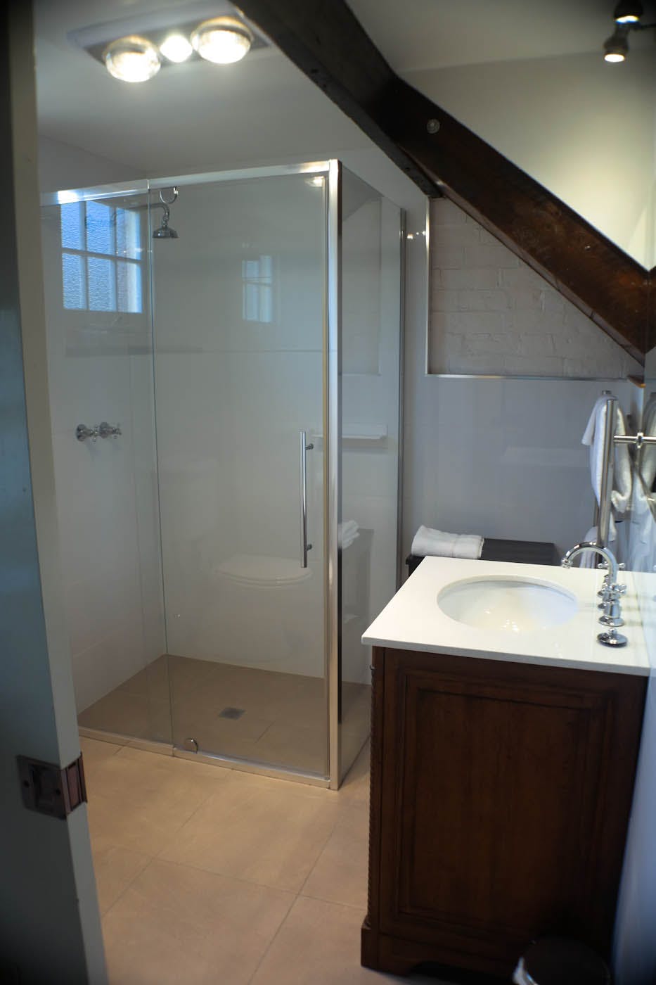 Tack room bathroom Bon Accord B&B in Sale, Gippsland.